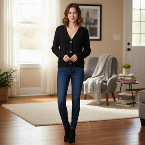 Women's Tommy Jeans Black Cardigan Sweater XS